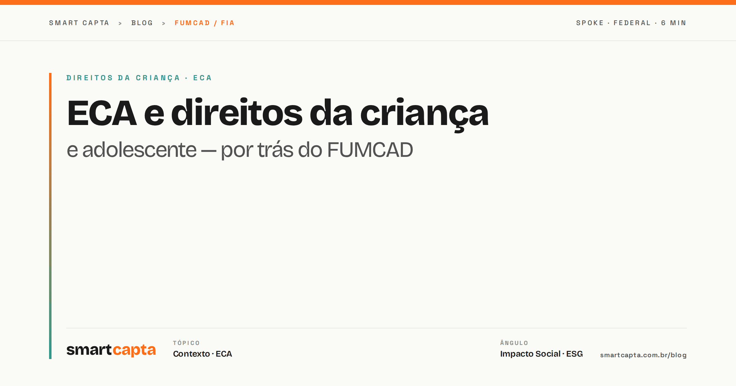 ECA e direitos da criança e adolescente — contexto FUMCAD